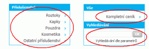 Prislusenstvi a vyhledavani
